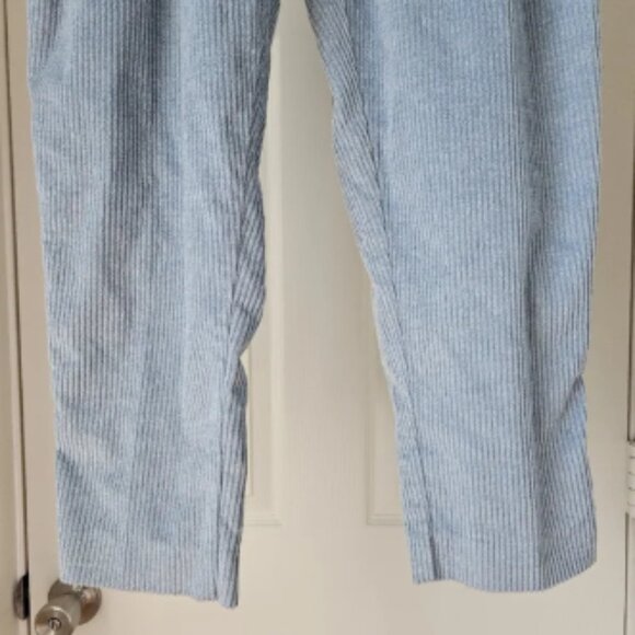 Album By Kenzo Vintage Women's High Waisted Light Blue Corduroy Tapered Pants 12 - Picture 6 of 8